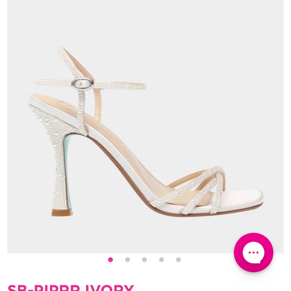 Betsey Johnson SB PIPRR Heels White Pearls
